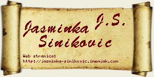 Jasminka Šiniković vizit kartica
